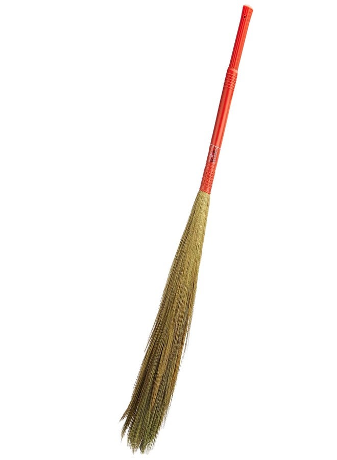 Presto! Amazon Brand- Shubh Laxmi Grass Hard_Floor Broom- Red - Image 1